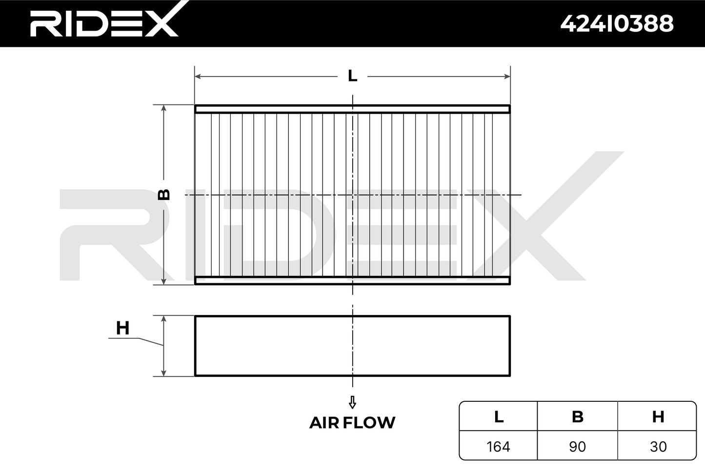 RIDEX 424I0388 Pollen filter - for BMW