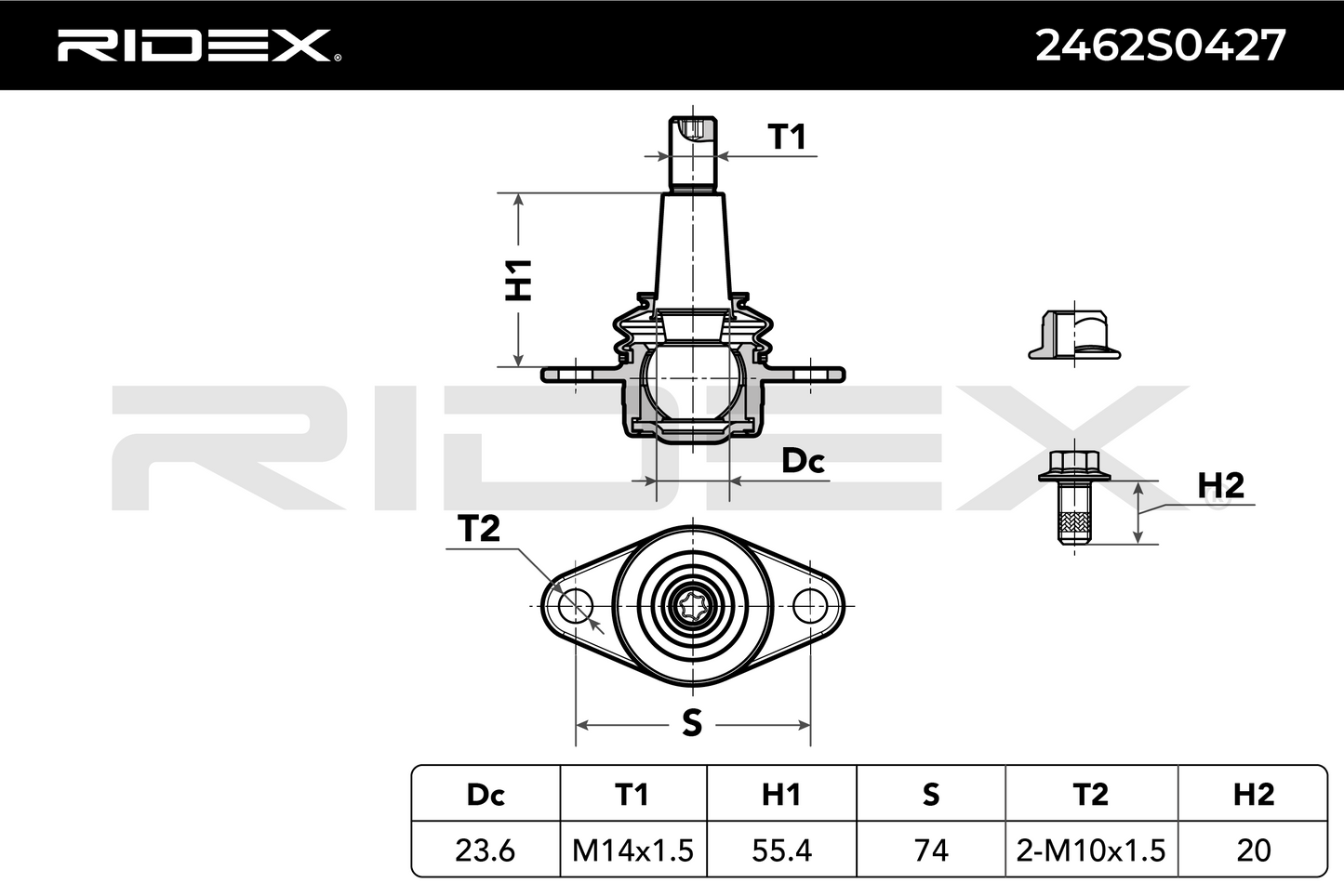 RIDEX 2462S0427 Ball Joint