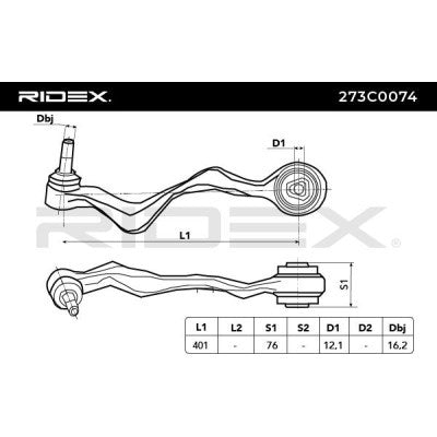 RIDEX 273C0074 Suspension arm