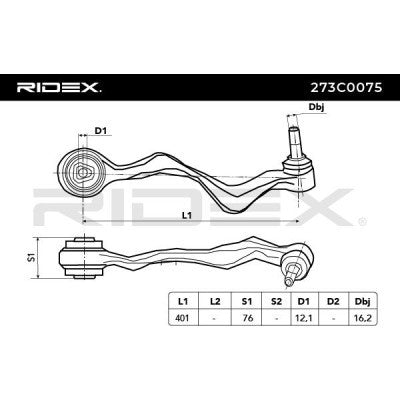 RIDEX 273C0075 Suspension arm
