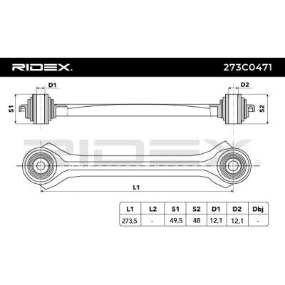 RIDEX 273C0471 Suspension arm