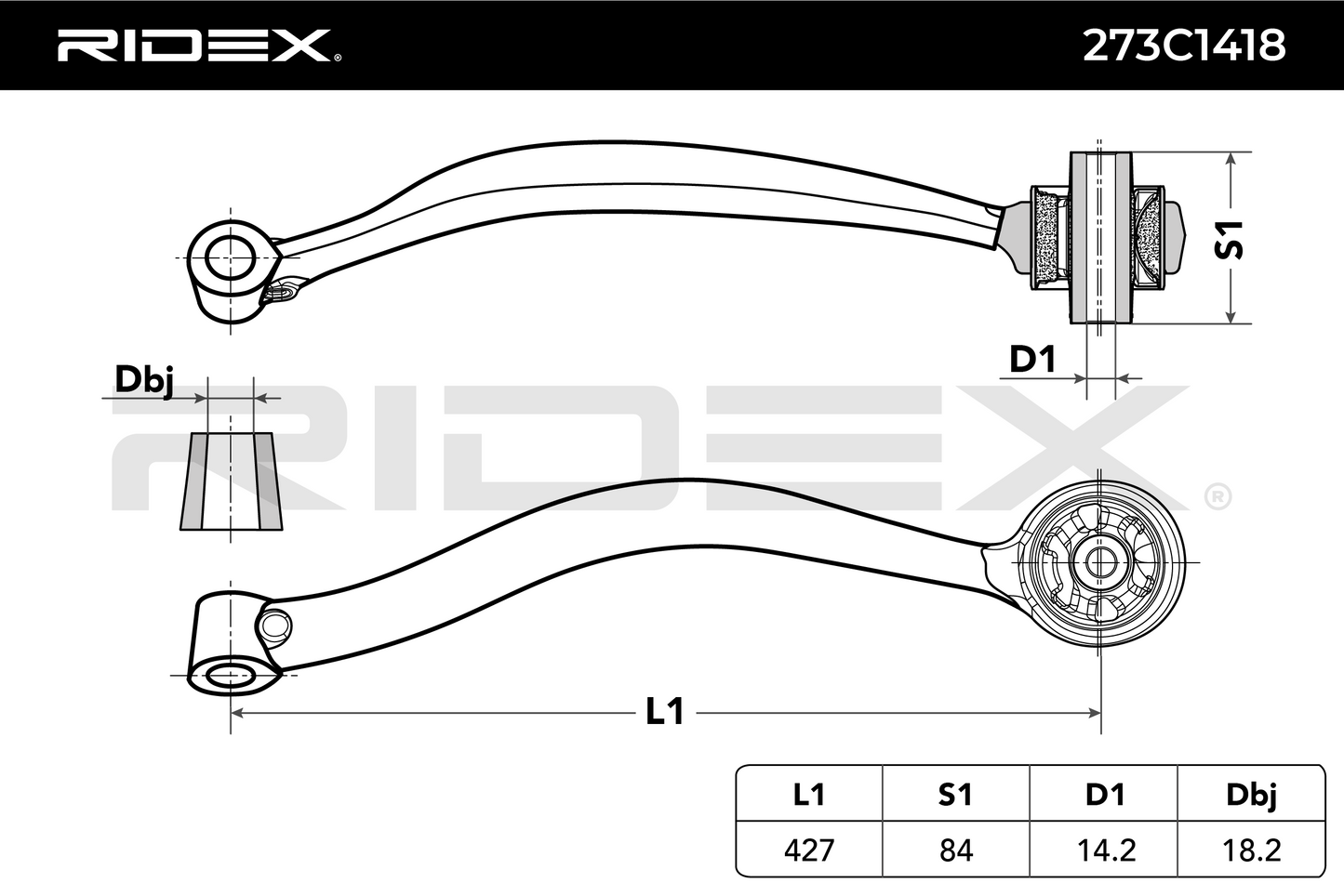 RIDEX 273C1418 Suspension arm