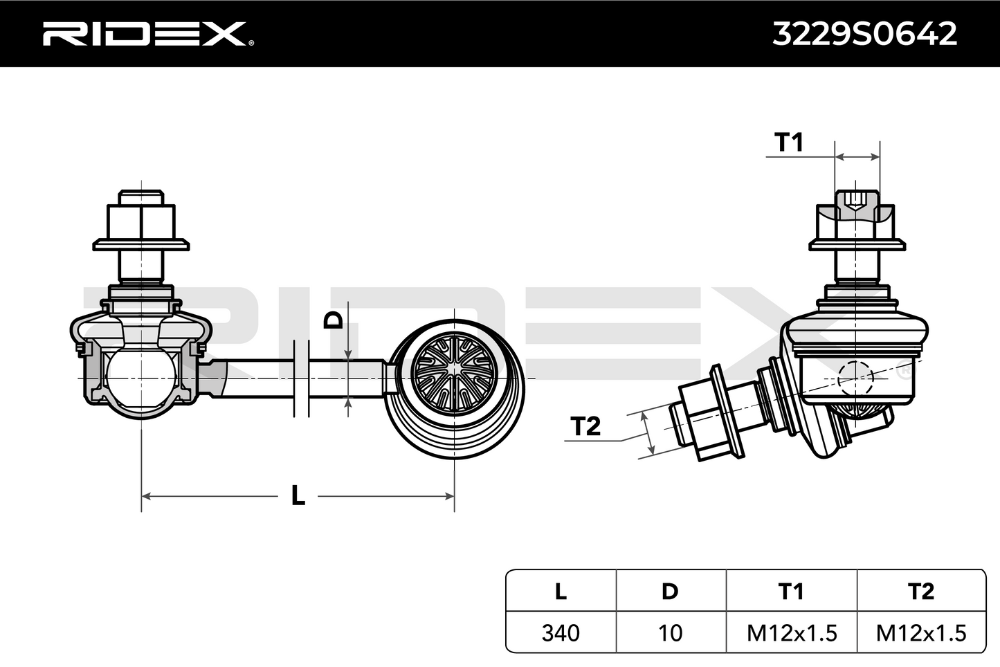 RIDEX 3229S0642 Anti roll bar link