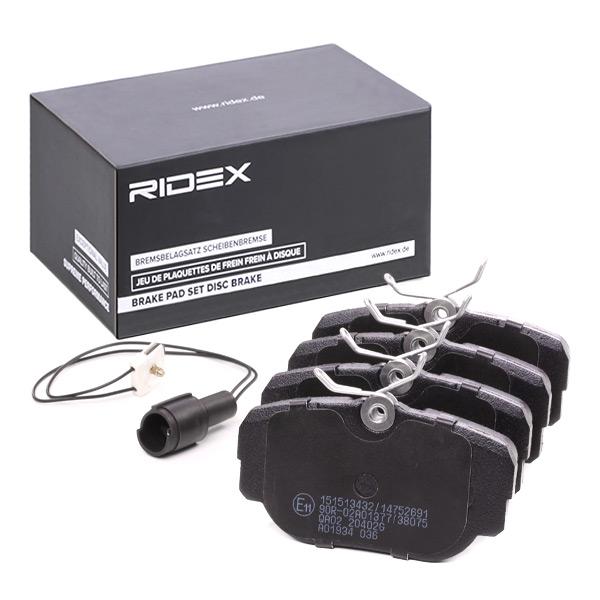 RIDEX 402B1360 Brake pad set