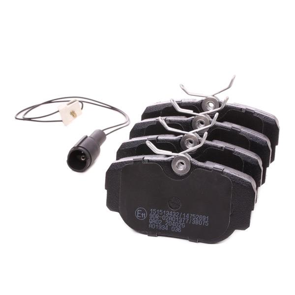 RIDEX 402B1360 Brake pad set
