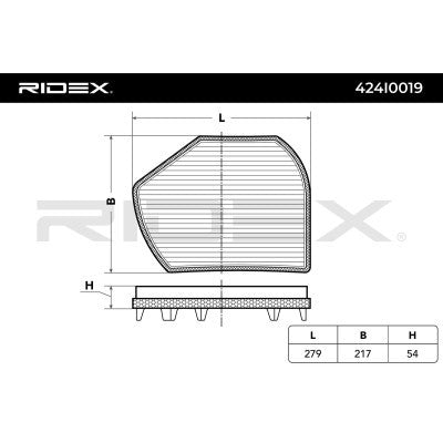 RIDEX 424I0019 Pollen filter for Mercedes