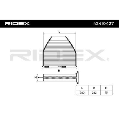 RIDEX 424I0427 Cabin/Pollen Filter for Mercedes