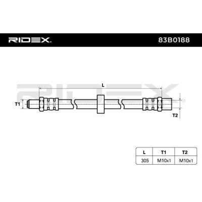 RIDEX 83B0188 Brake Hose