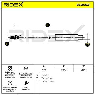 RIDEX 83B0631 Brake Hose
