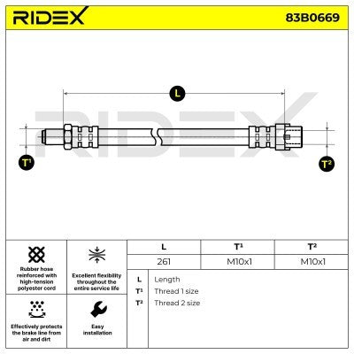 RIDEX 83B0669 Brake Hose