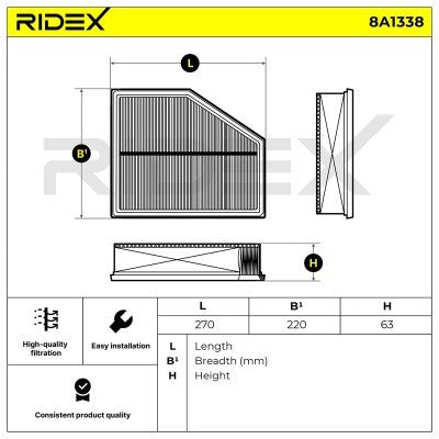 RIDEX 8A1338 Air Filter