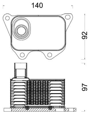 MAHLE CLC 185 000S Engine oil cooler
