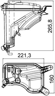 MAHLE CRT 207 000S Coolant expansion tank