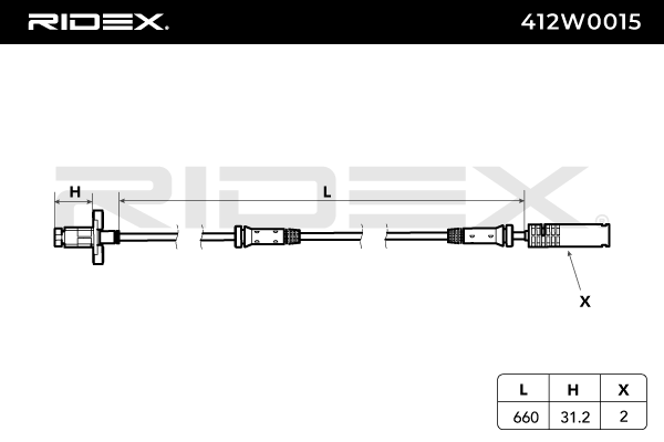 RIDEX 412W0015 ABS sensor for BMW 5 Series