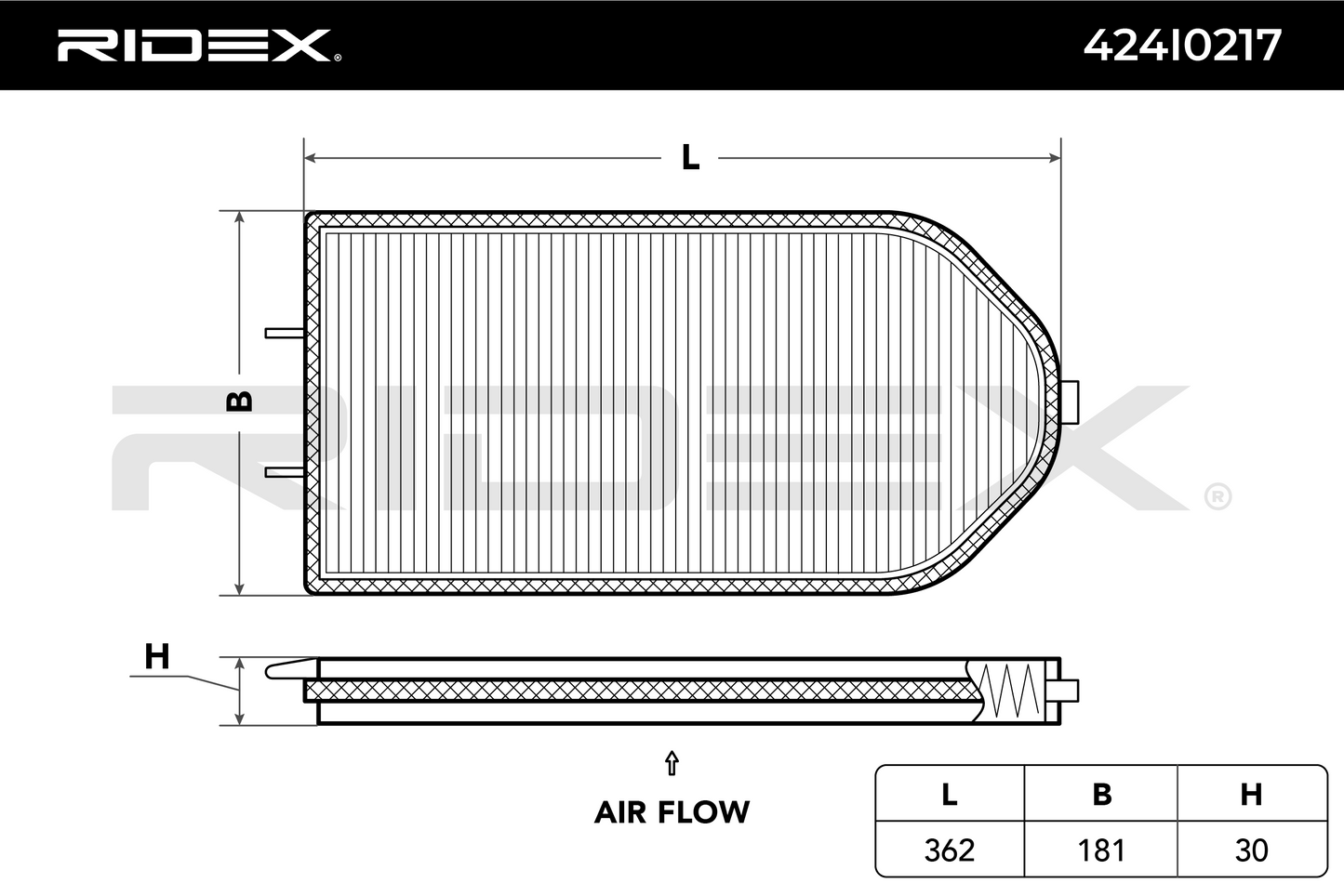 RIDEX 424I0217 Pollen filter