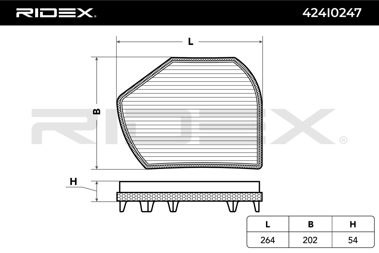 RIDEX 424I0247 Cabin/Pollen Filter for Mercedes