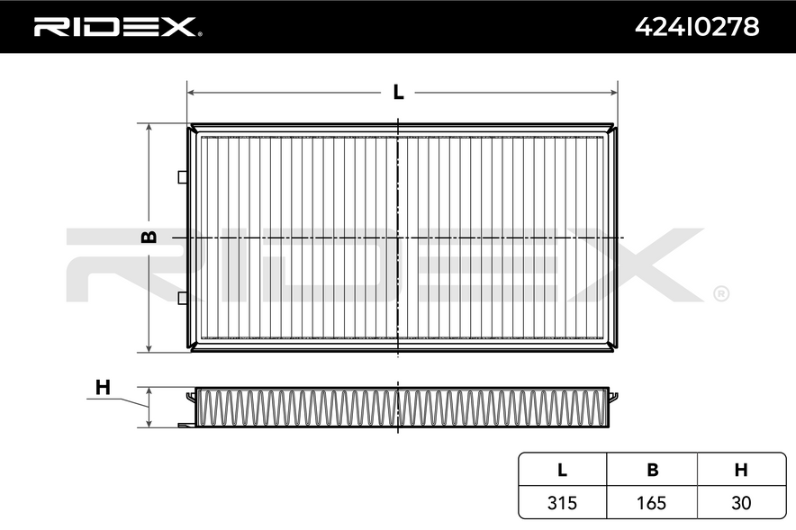RIDEX 424I0278 Pollen filter