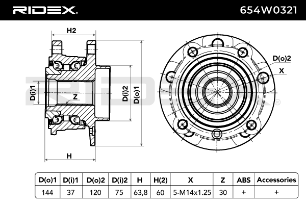 RIDEX 654W0321 Wheel Bearing Kit