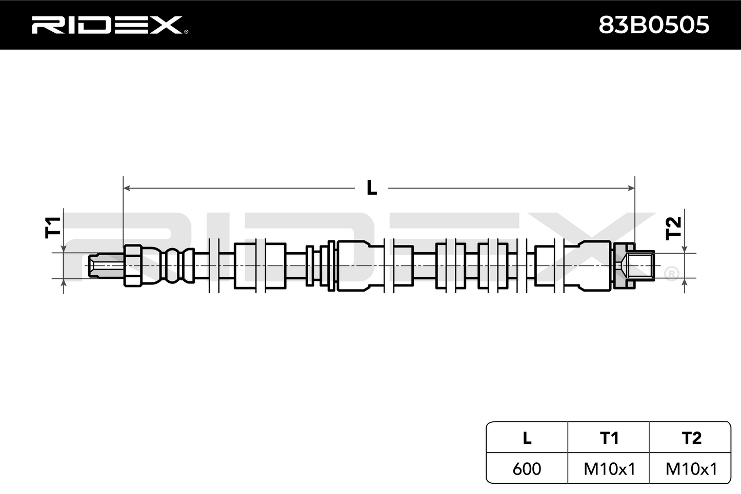 RIDEX 83B0505 Brake Hose