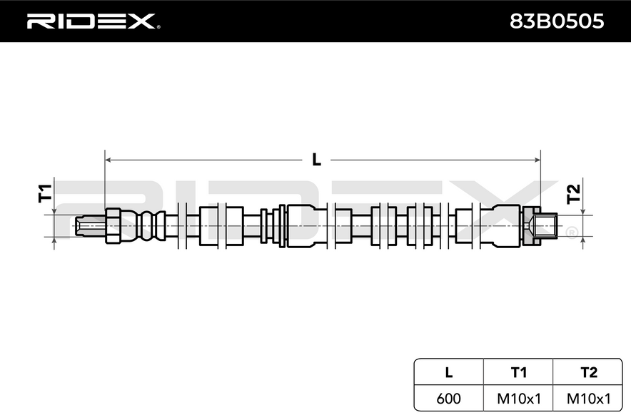 RIDEX 83B0505 Brake Hose