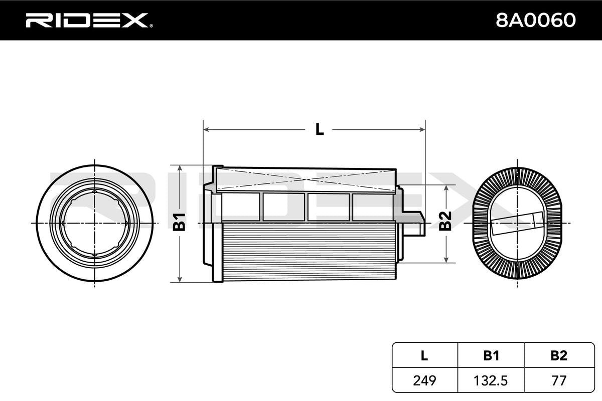 RIDEX 8A0060 Air Filter for Mercedes