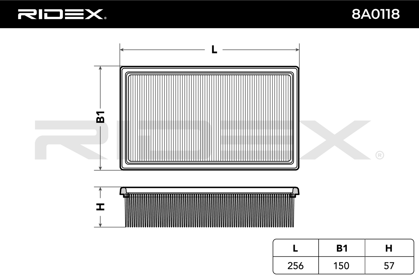 RIDEX 8A0118 Air Filter