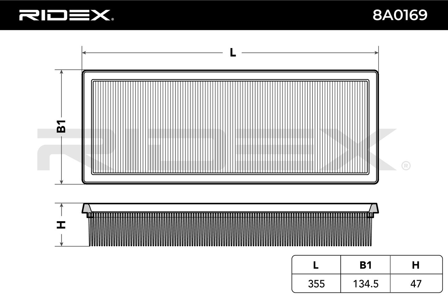 RIDEX 8A0169 Air Filter