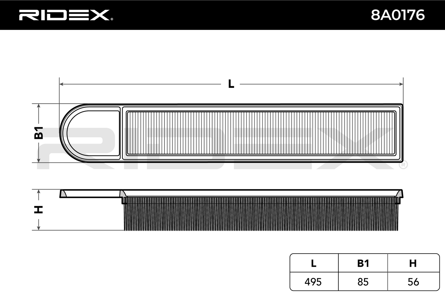 RIDEX 8A0176 Air Filter