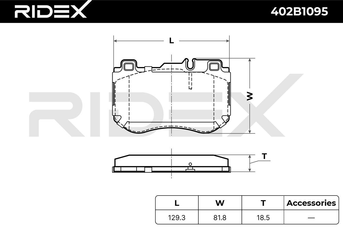 RIDEX 402B1095 Brake pad set Front Axle- for Mercedes