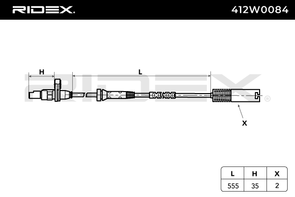 RIDEX 412W0084 ABS sensor