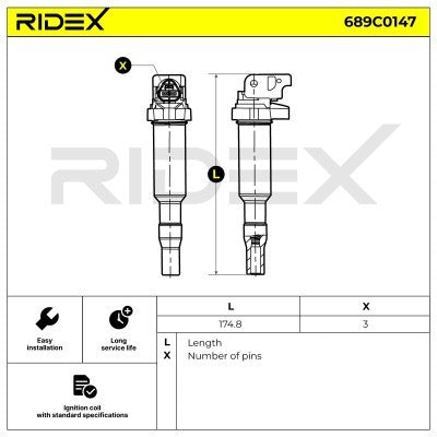 RIDEX 689C0147 Ignition Coil