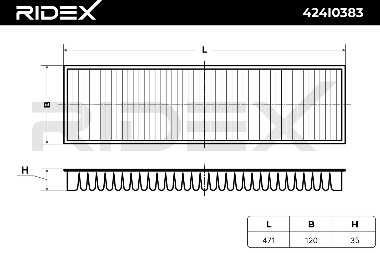 RIDEX 424I0383 Pollen filter