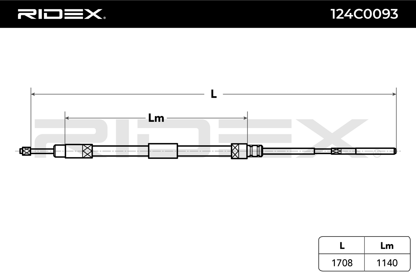 RIDEX 124C0093 Hand brake cable for BMW 3 Series