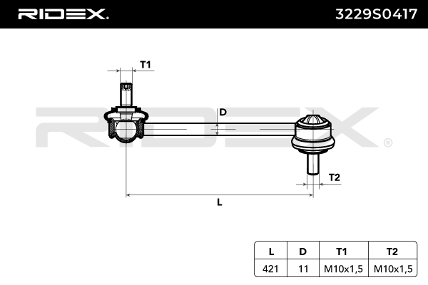 RIDEX 3229S0417 Anti roll bar link for BMW 5 Series