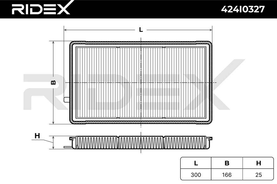 RIDEX 424I0327 Pollen filter