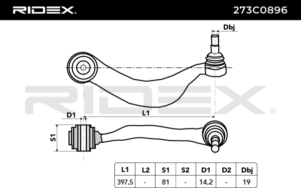 RIDEX 273C0896 Suspension arm