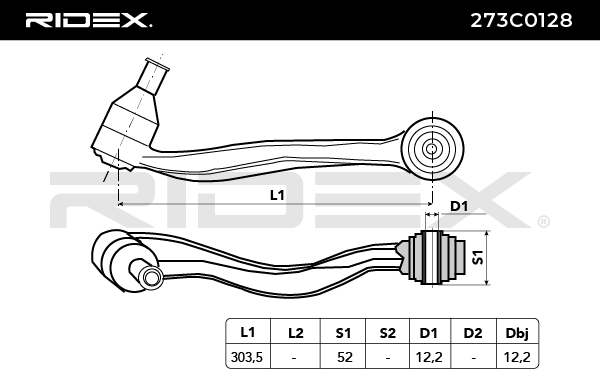 RIDEX 273C0128 Suspension arm for BMW 5 Series