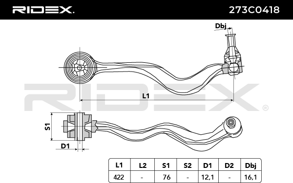 RIDEX 273C0418 Suspension arm for BMW 5 Series