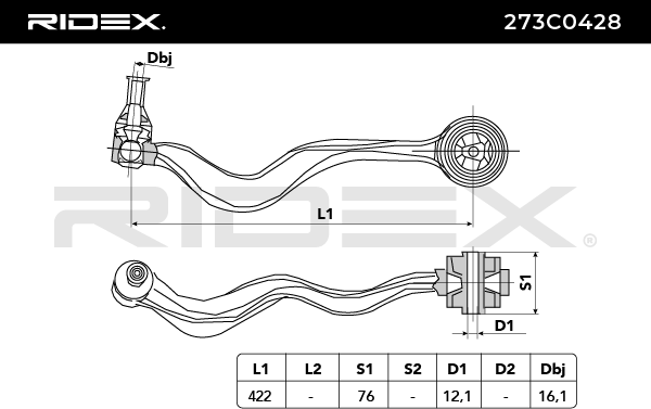 RIDEX 273C0428 Suspension arm for BMW 5 Series