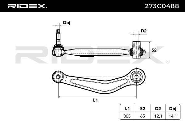 RIDEX 273C0488 Suspension arm