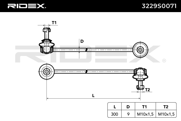 RIDEX 3229S0071 Anti roll bar link for BMW 5 Series