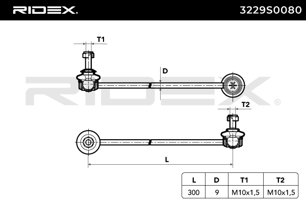 RIDEX 3229S0080 Anti roll bar link for BMW 5 Series
