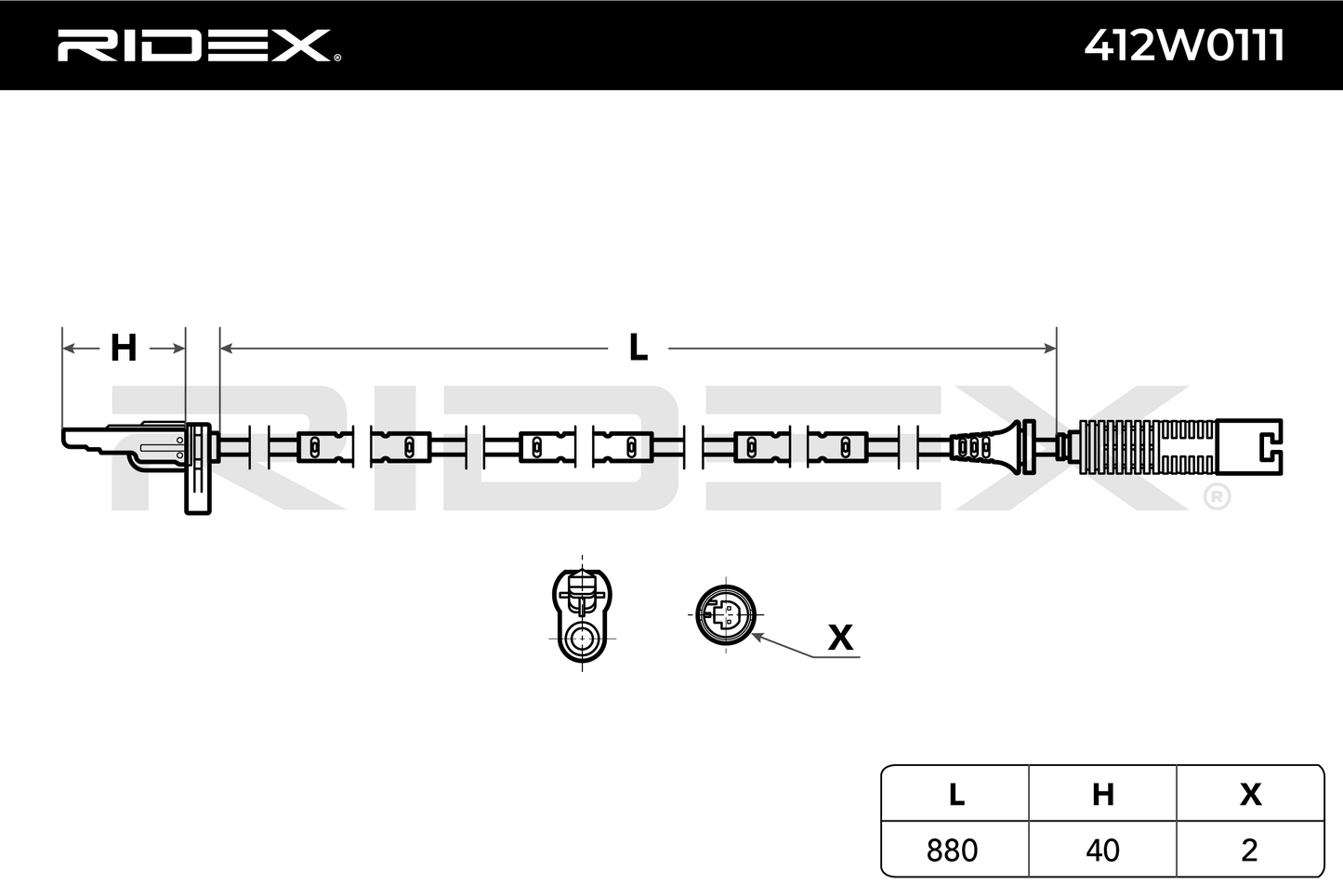 RIDEX 412W0111 ABS sensor