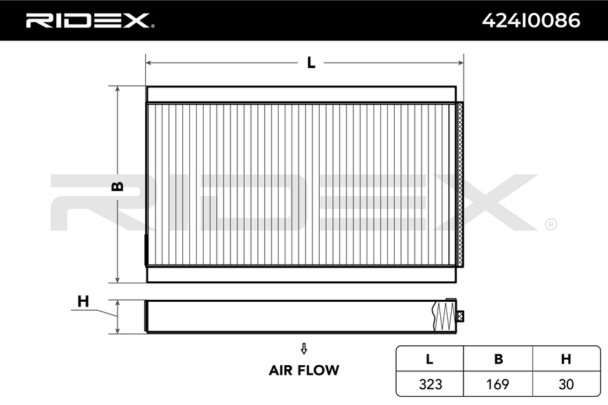 RIDEX 424I0086 Pollen filter