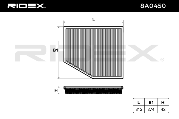 RIDEX 8A0450 Air Filter