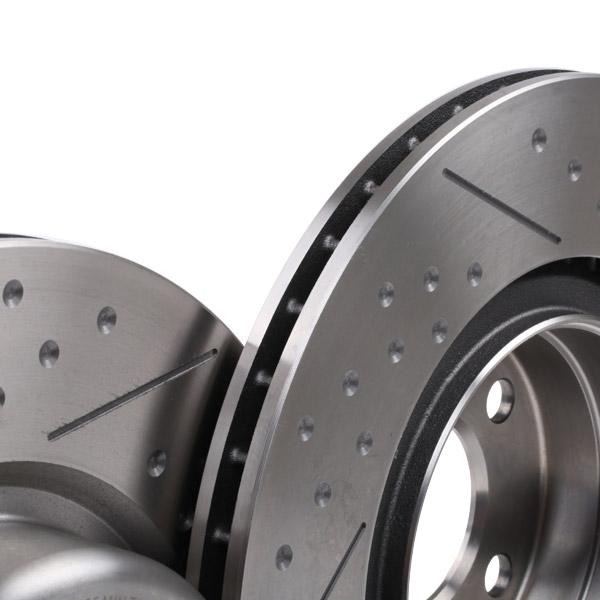 RIDEX 82B1434 Brake Disc - rear axle (pair)