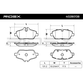 RIDEX 402B0071 Brake pad set Rear Axle - for BMW