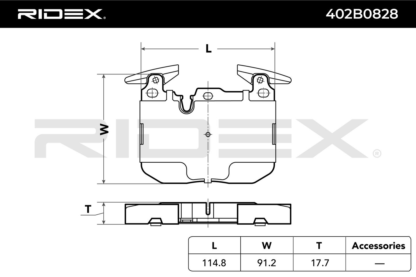 RIDEX 402B0828 Brake pad set - for BMW
