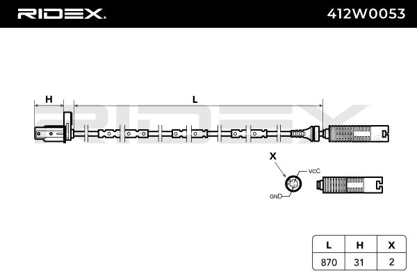 RIDEX 412W0053 ABS sensor Rear axle - for BMW, HITACHI
