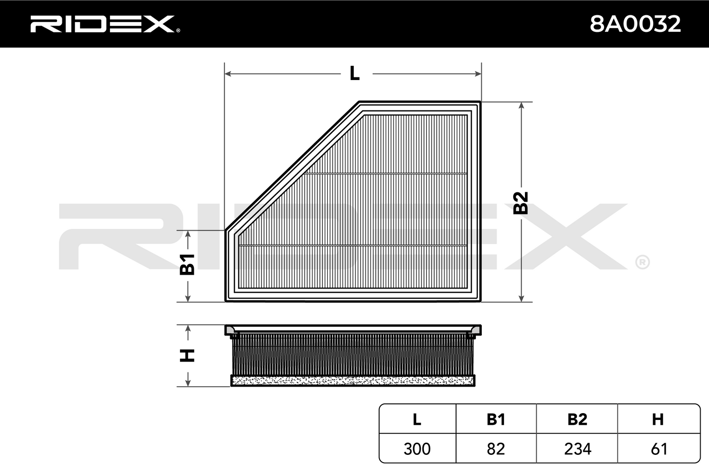 RIDEX 8A0032 Air Filter